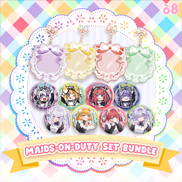 Maid on duty! Can Badge set Bundle