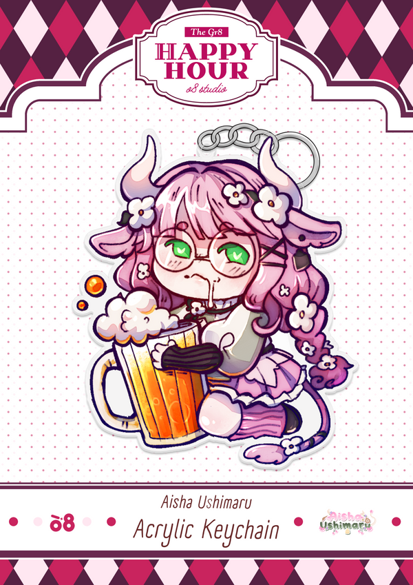 Aisha Happy Hour Keychain