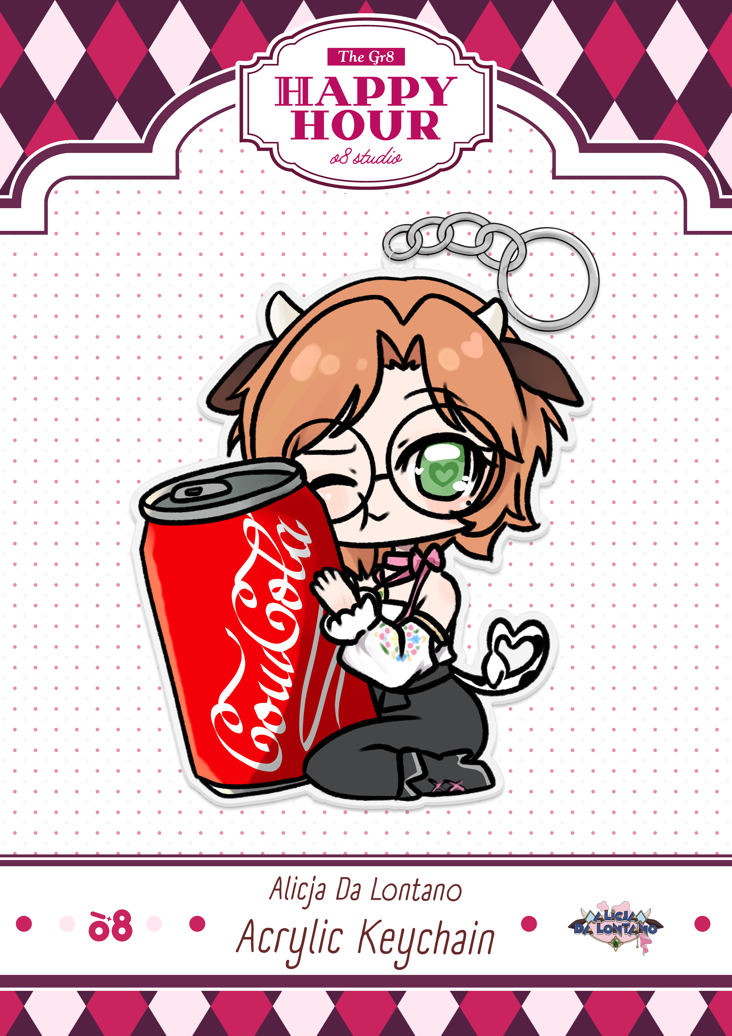 Alicja Happy Hour Keychain