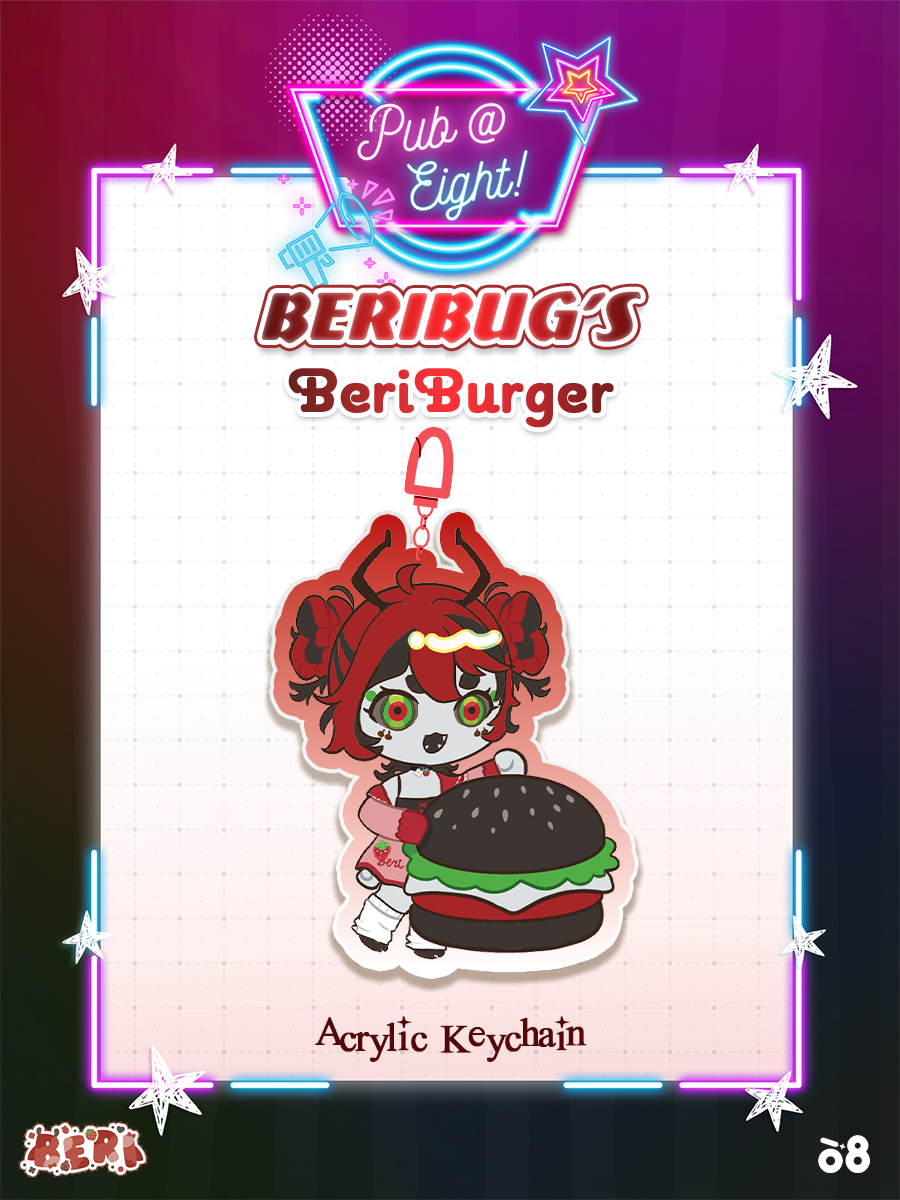 Beribug Pub@8 BeriBurger Keychain