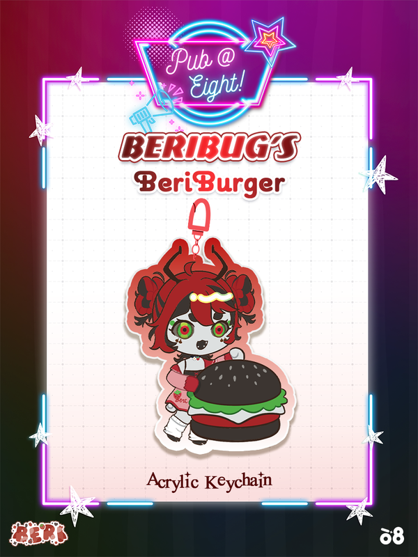 Beribug Pub@8 BeriBurger Keychain