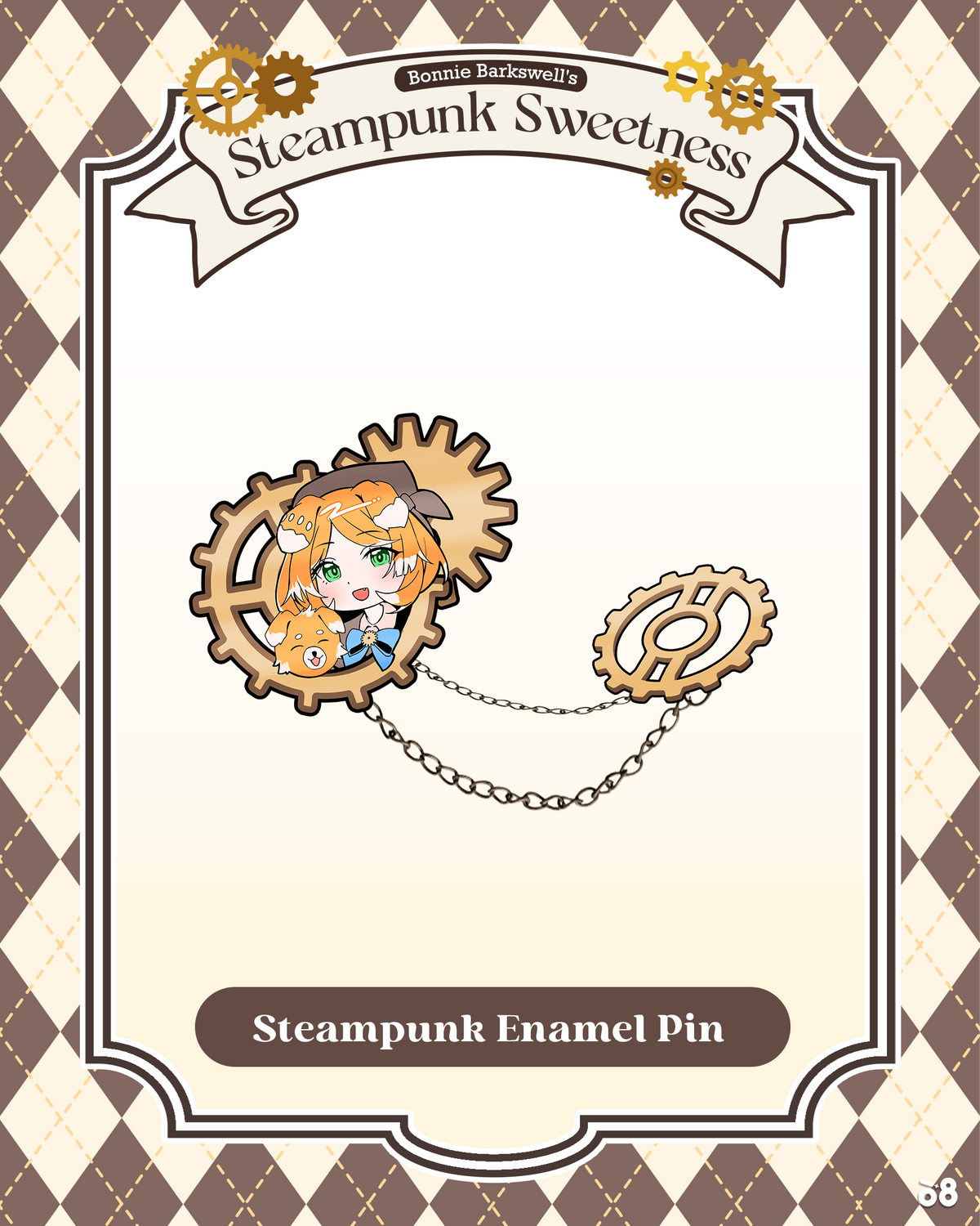 Bonnie Steampunk Enamel Pin