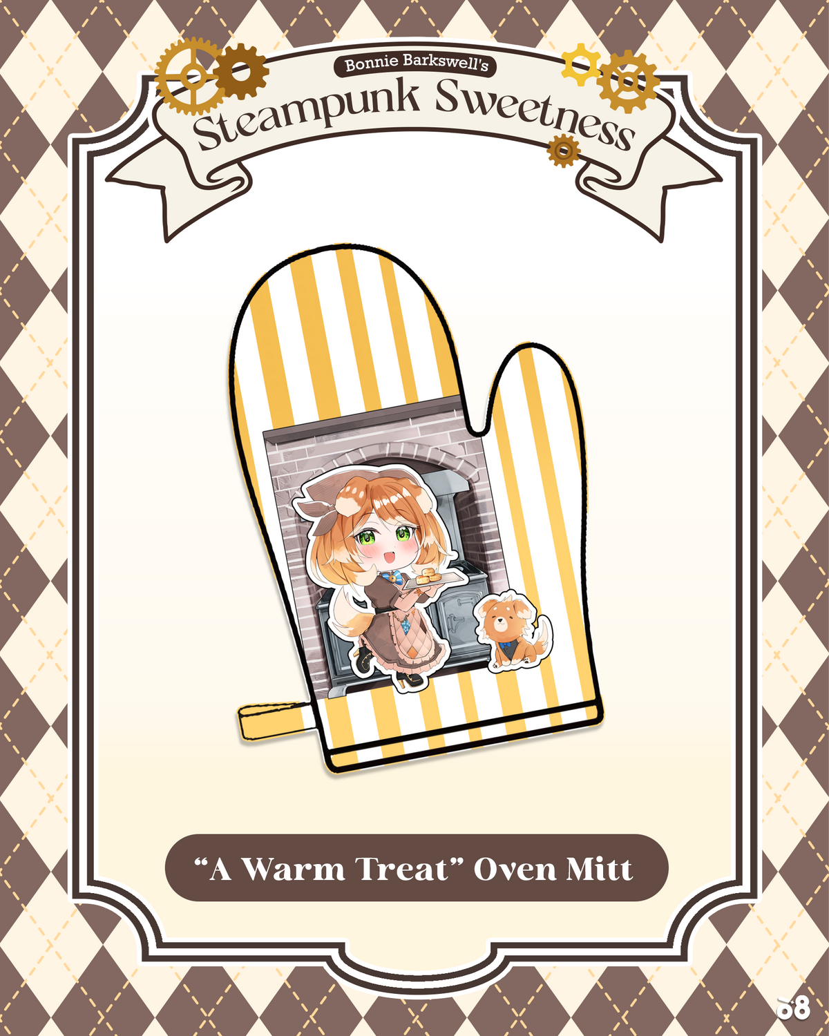 A warm Bonnie Treat Oven Mitt
