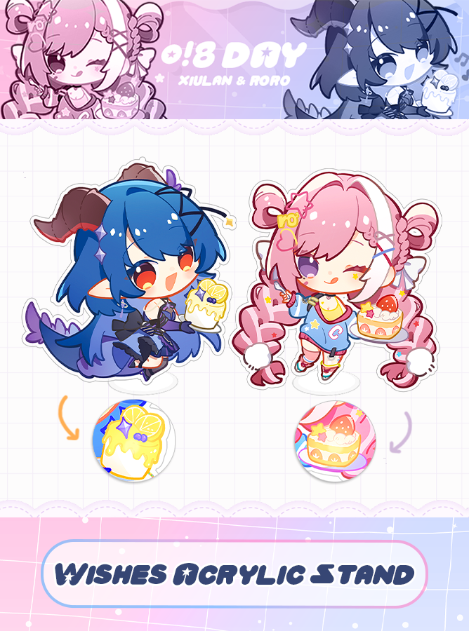 RoXiu Birthday Light Up Acrylic Standee