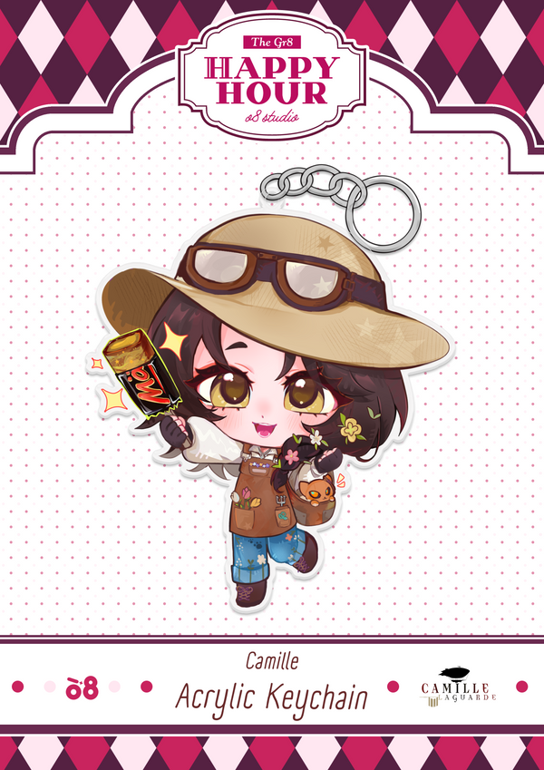 Camille Happy Hour Keychain