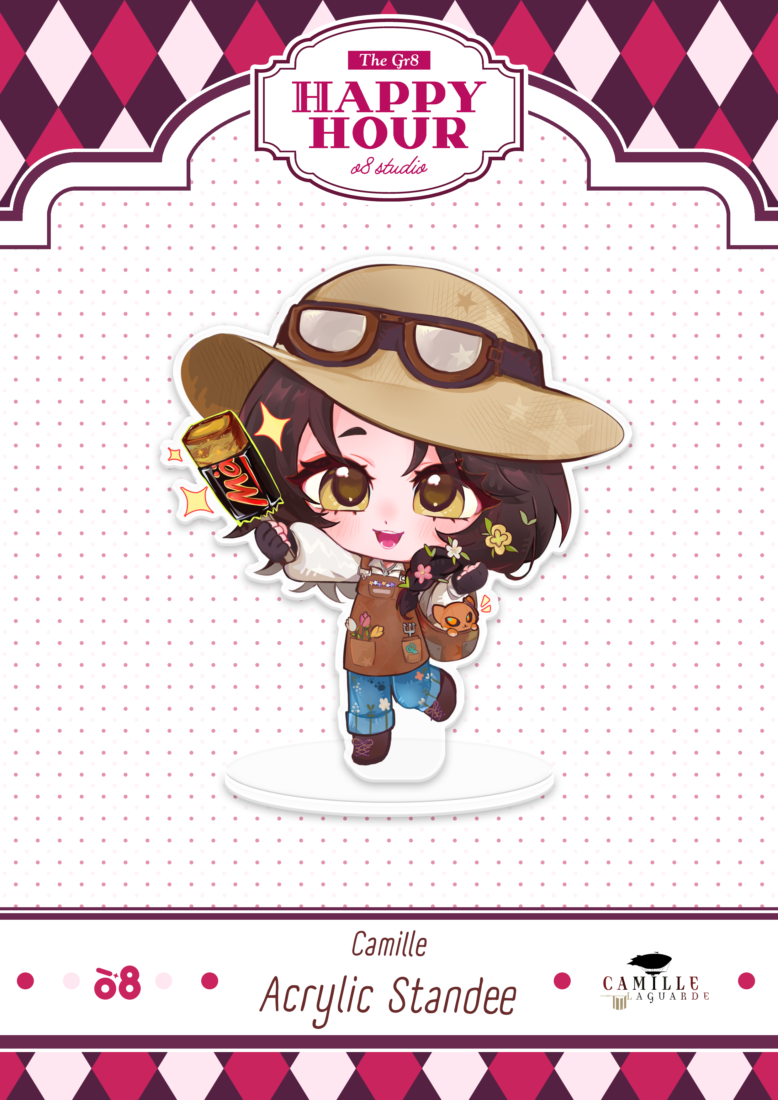 Camille Happy Hour Acrylic Standee