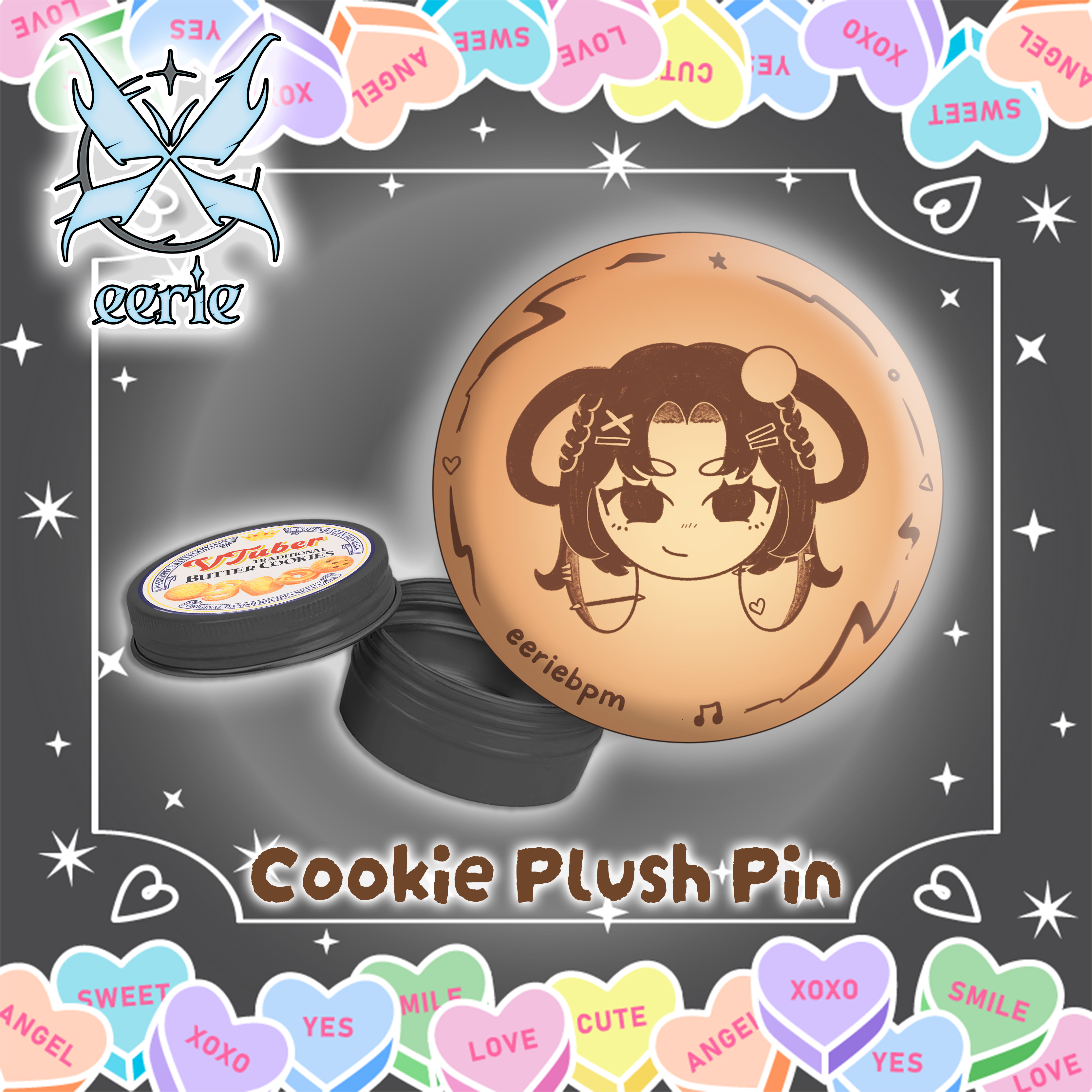 Secret Cookie Tin Plush Pin X Eerie