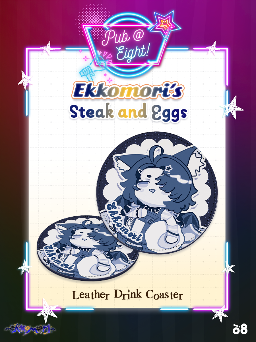 Ekkomori Pub@8 Leather Coaster