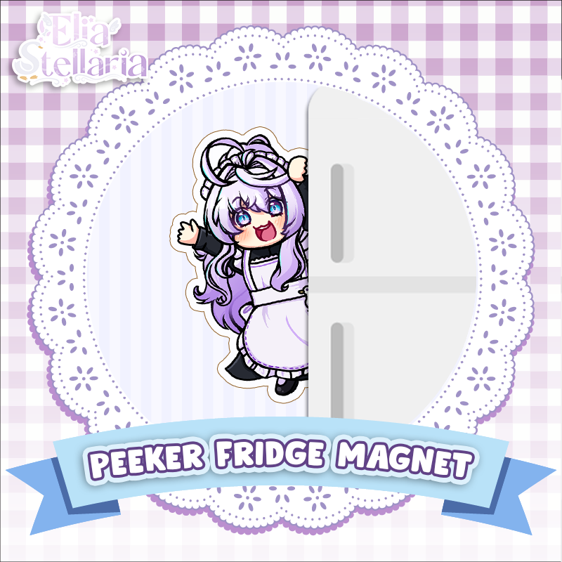 Peekaboo Acrylic Chibi Side Fridge Magnet X Elia