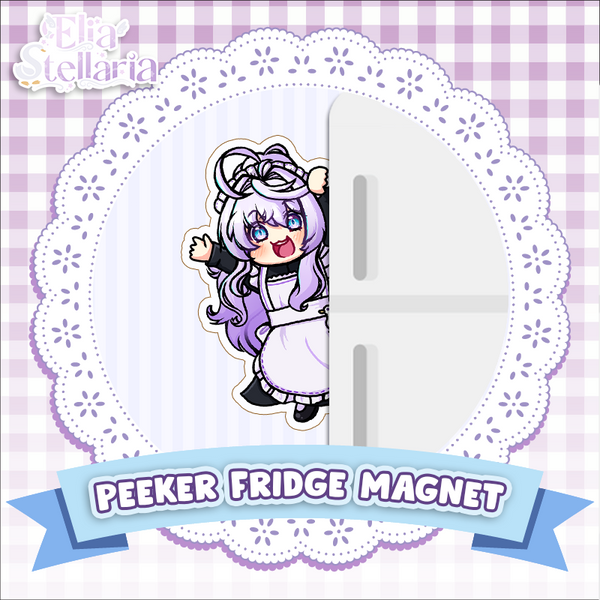 Peekaboo Acrylic Chibi Side Fridge Magnet X Elia