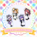 Peekaboo Acrylic Chibi Side Fridge Magnet Bundle