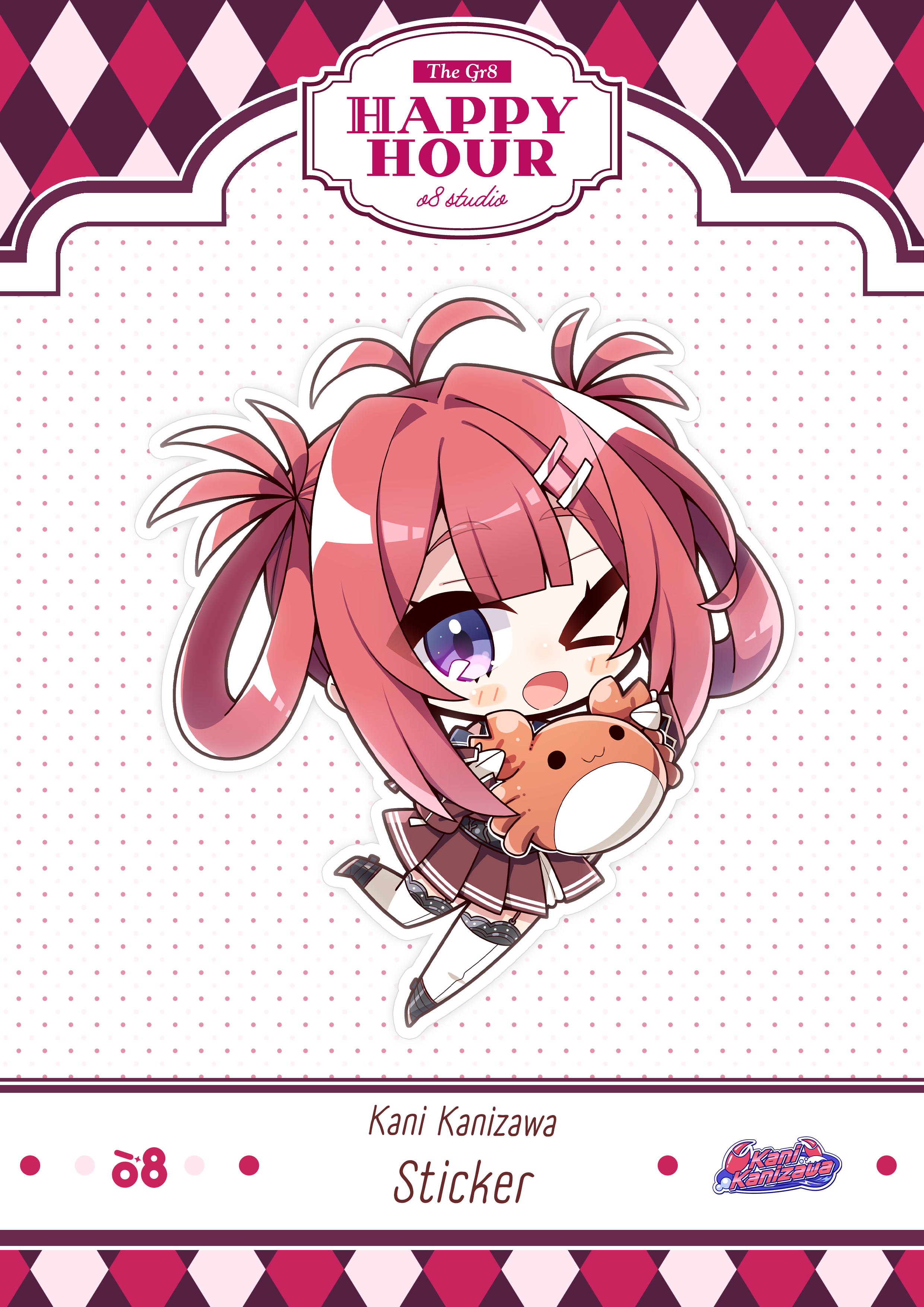 Kani Happy Hour Sticker
