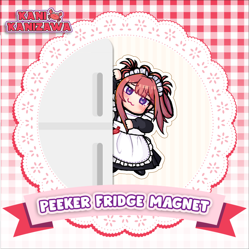 Peekaboo Acrylic Chibi Side Fridge Magnet X Kani