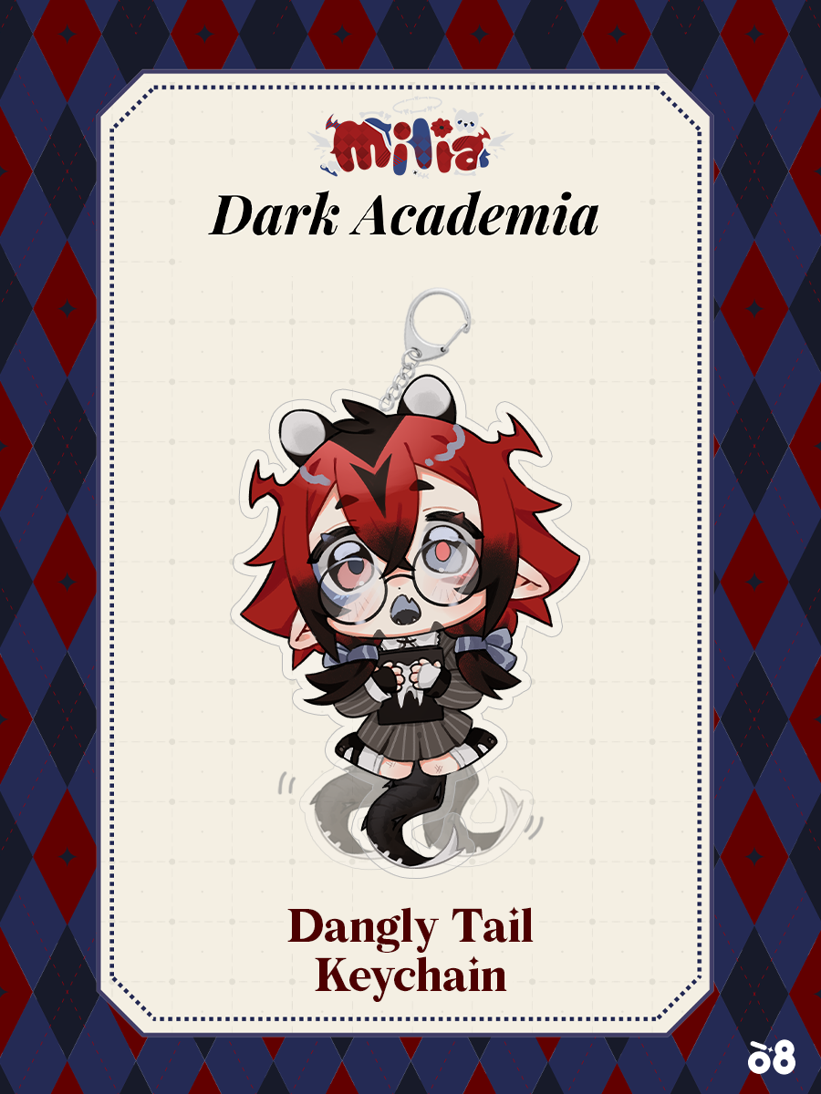 Milia's Dark Academilia dangly keychain