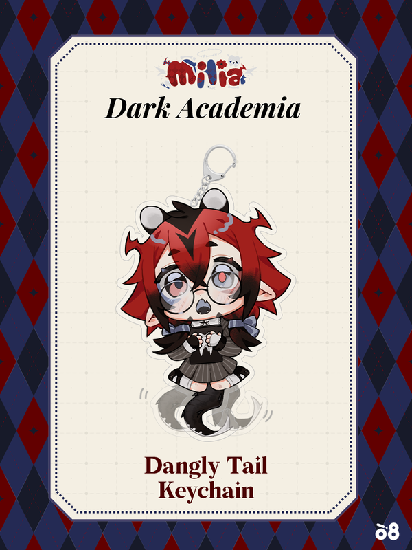 Milia's Dark Academilia dangly keychain