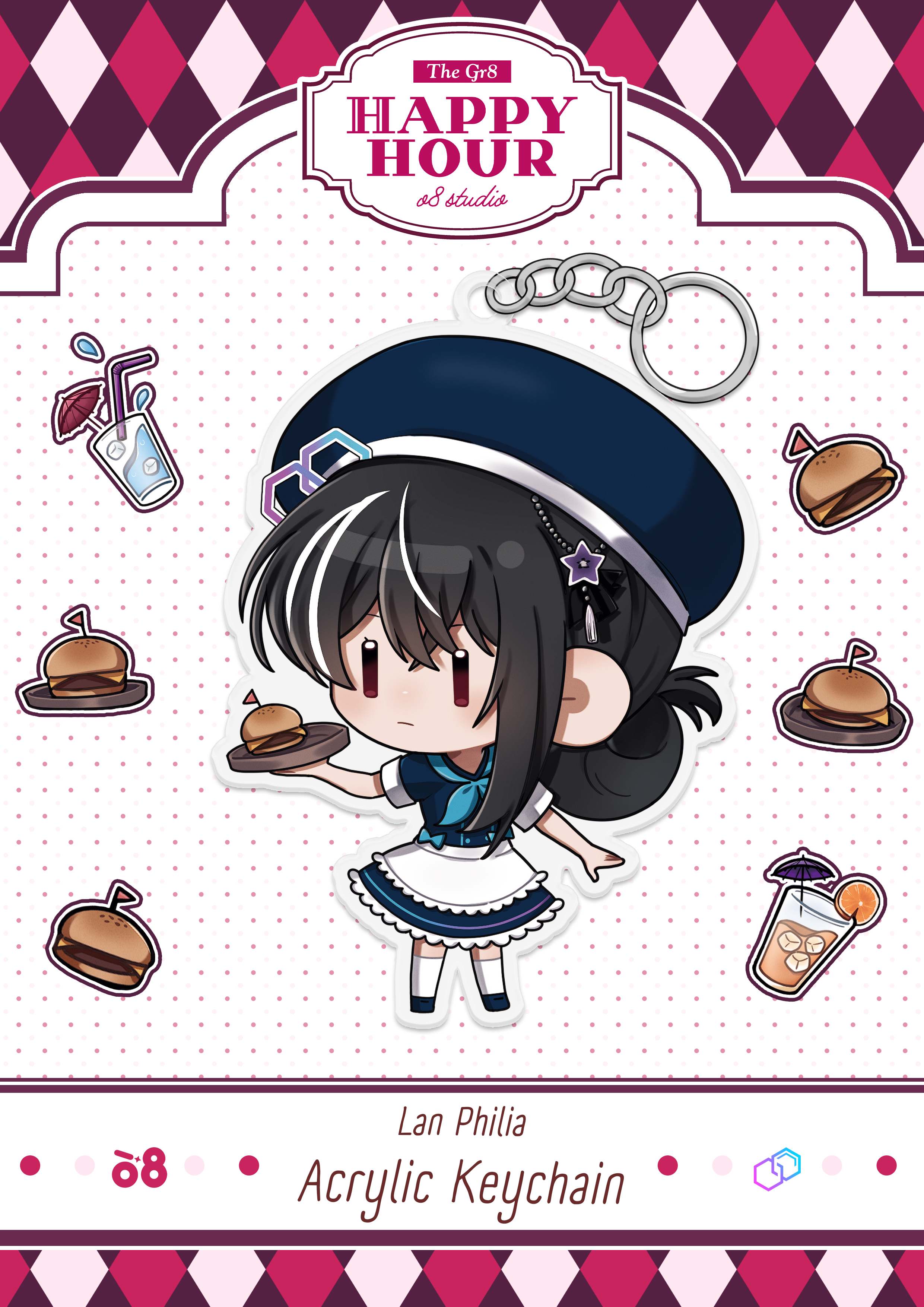 Lan Philia Happy Hour Keychain