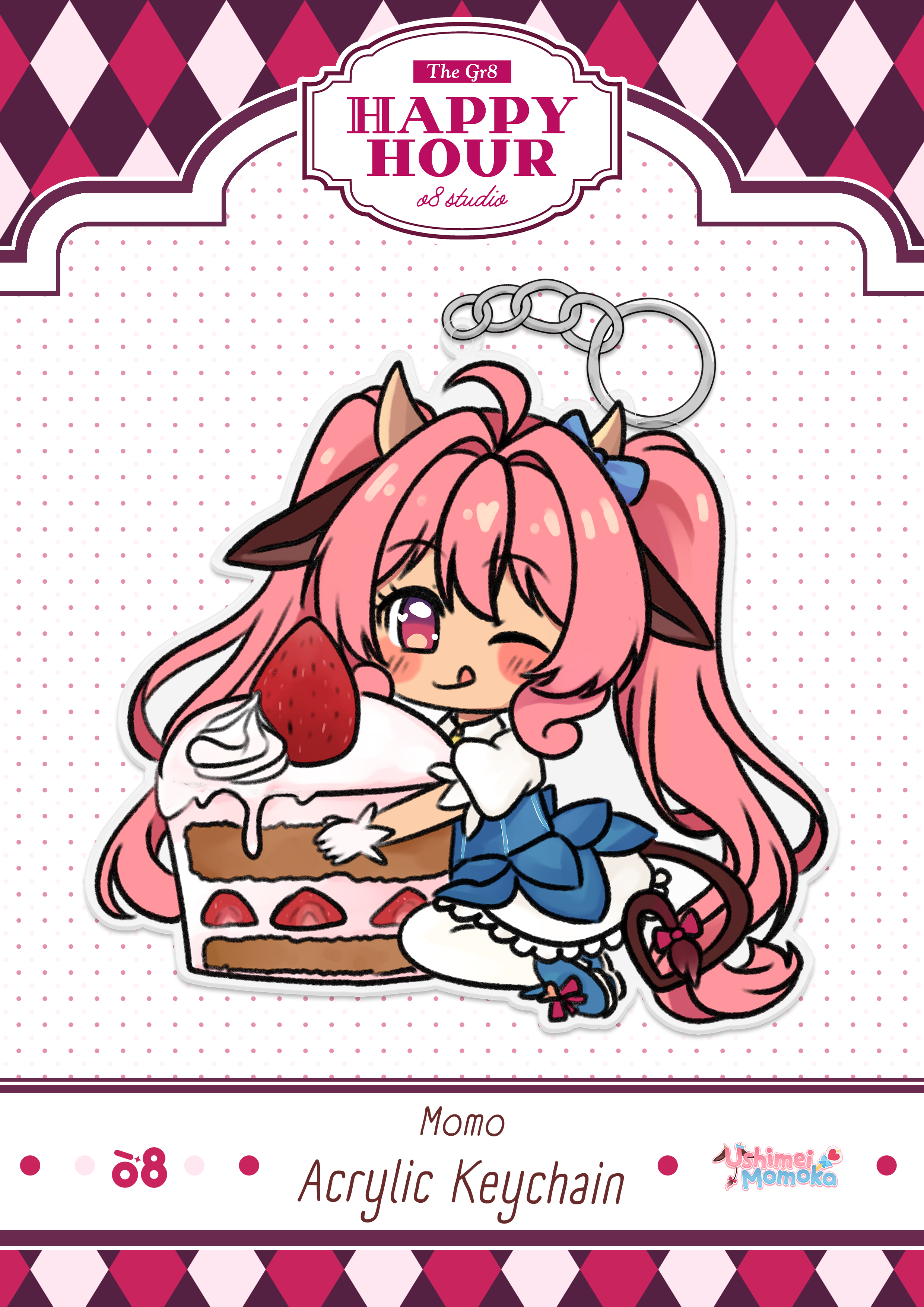 Momo Happy Hour Keychain