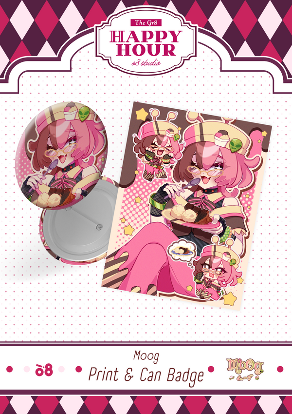 Moog Happy Hour Print and Can Badge Set