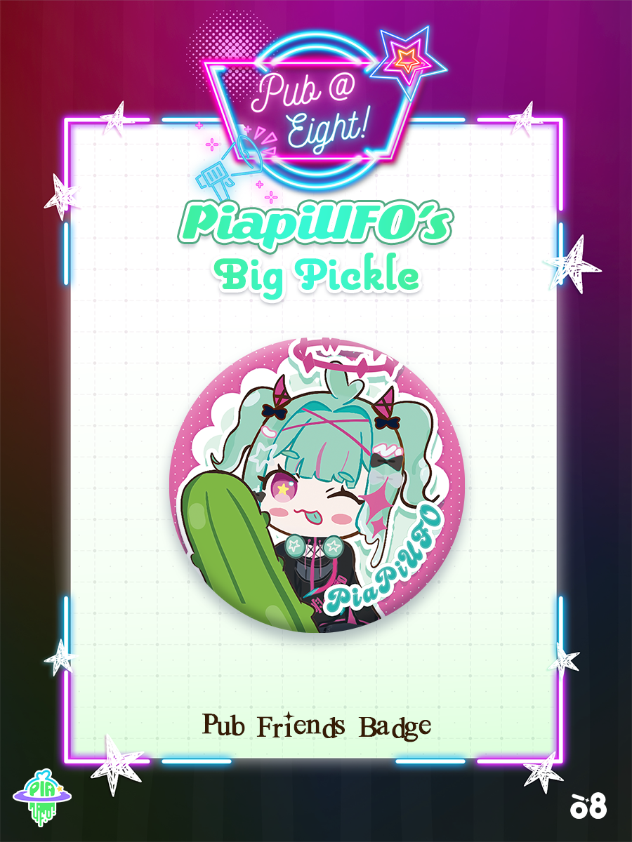 PiaPiUFO Pub@8 Can Badge