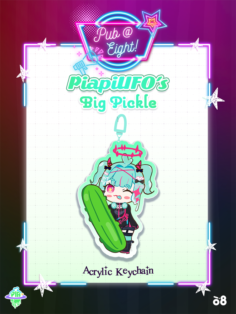 PiaPiUFO Pub@8 Big Pickle Keychain