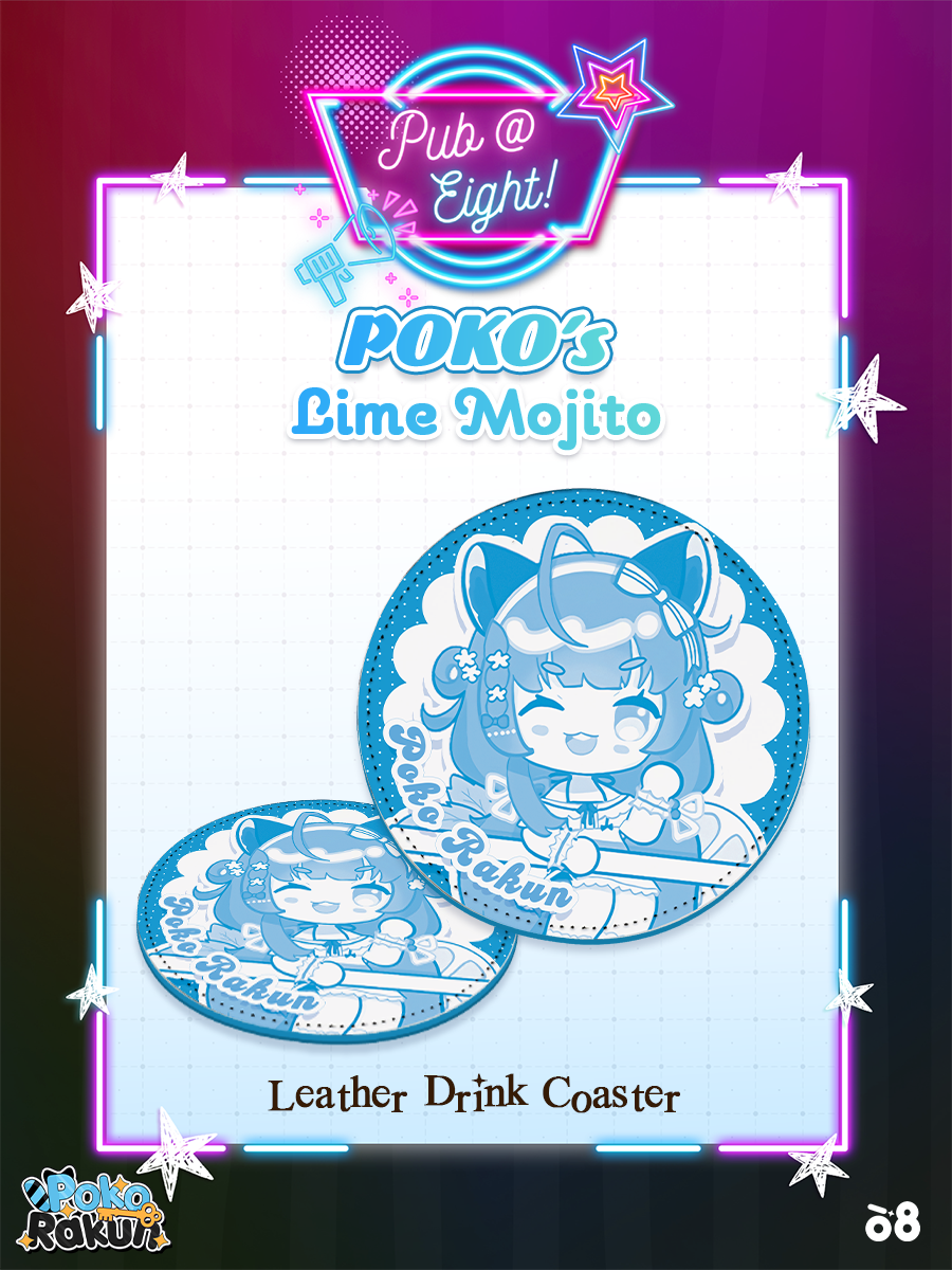 Poko Pub@8 Leather Coaster