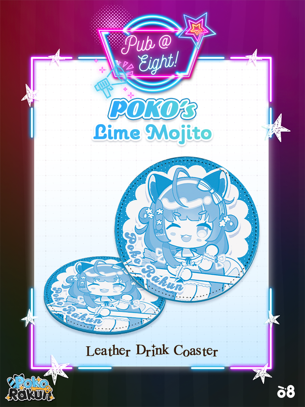 Poko Pub@8 Leather Coaster