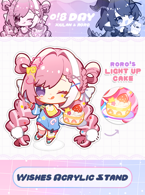 Roro Birthday Light Up Acrylic Standee