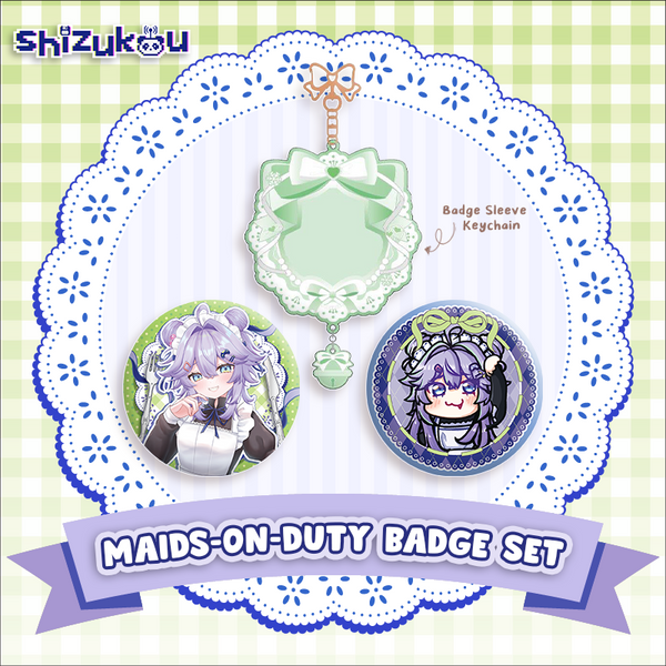 Maid on duty! Can Badge set X Shizukou