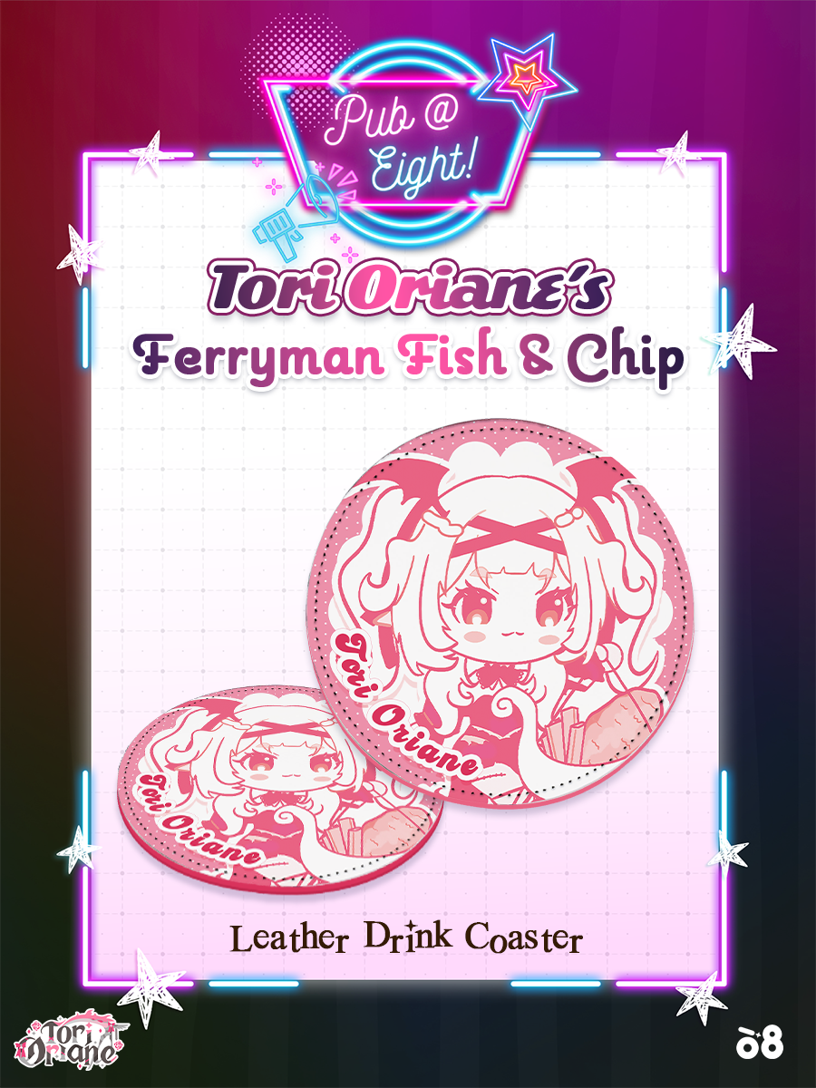 Tori Pub@8 Leather Coaster