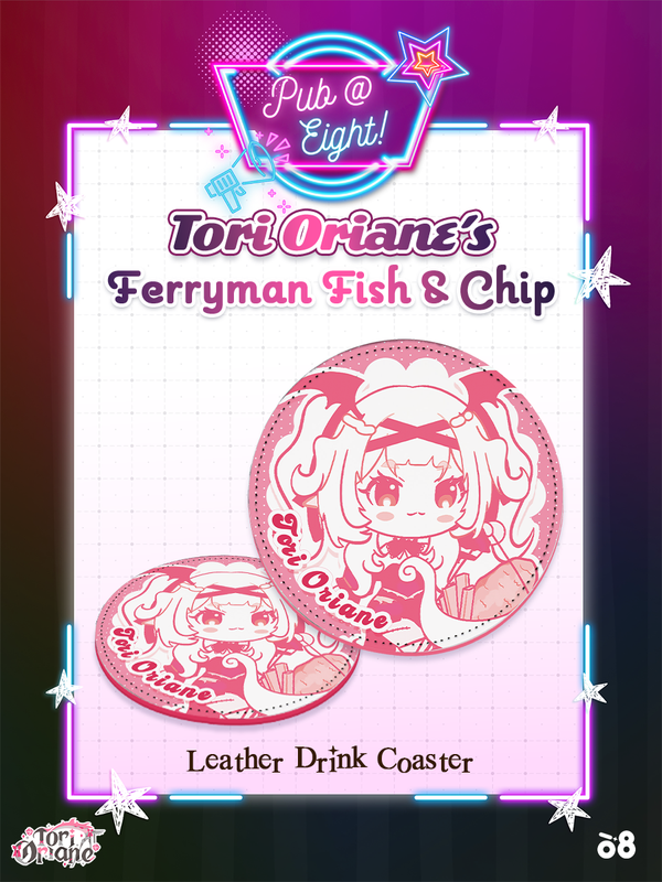 Tori Pub@8 Leather Coaster