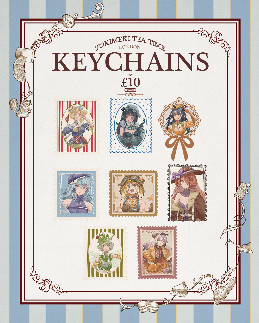 Tokimeki Tea Time Keychains