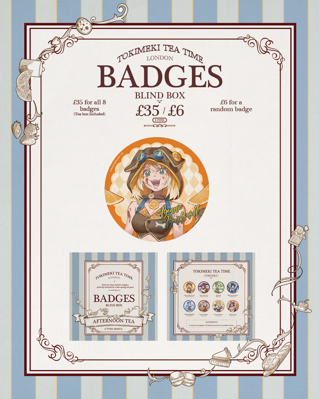 Can Badges Tokimeki Tea Time