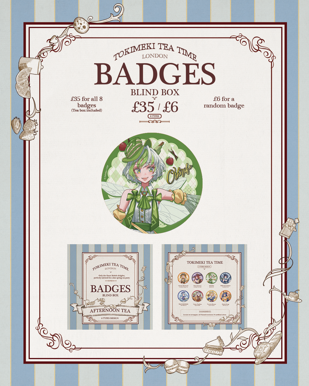 Can Badges Tokimeki Tea Time