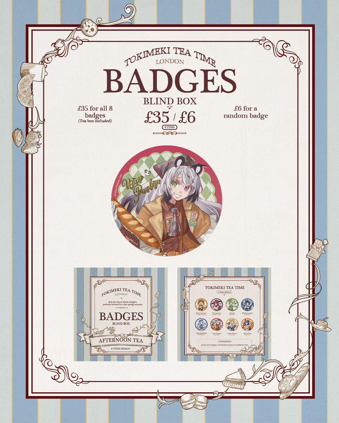 Can Badges Tokimeki Tea Time