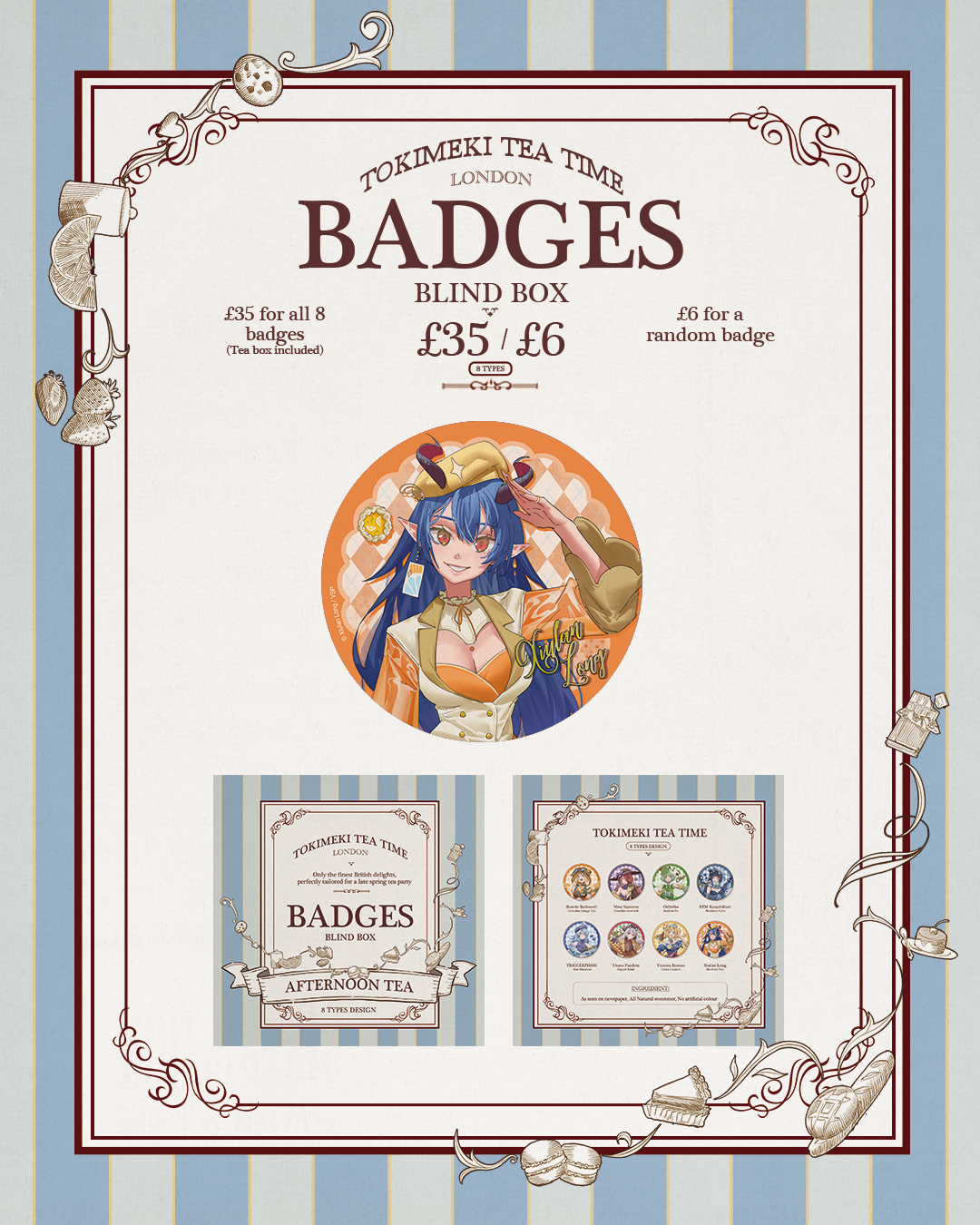 Can Badges Tokimeki Tea Time
