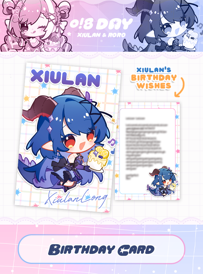 Xiulan Birthday Card Print