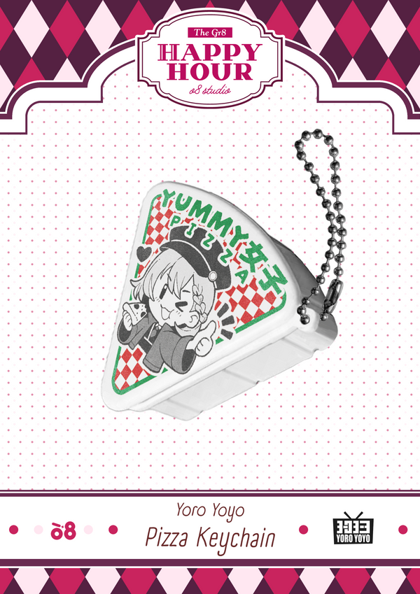 Yoro Pizza Squishy Happy Hour Keychain