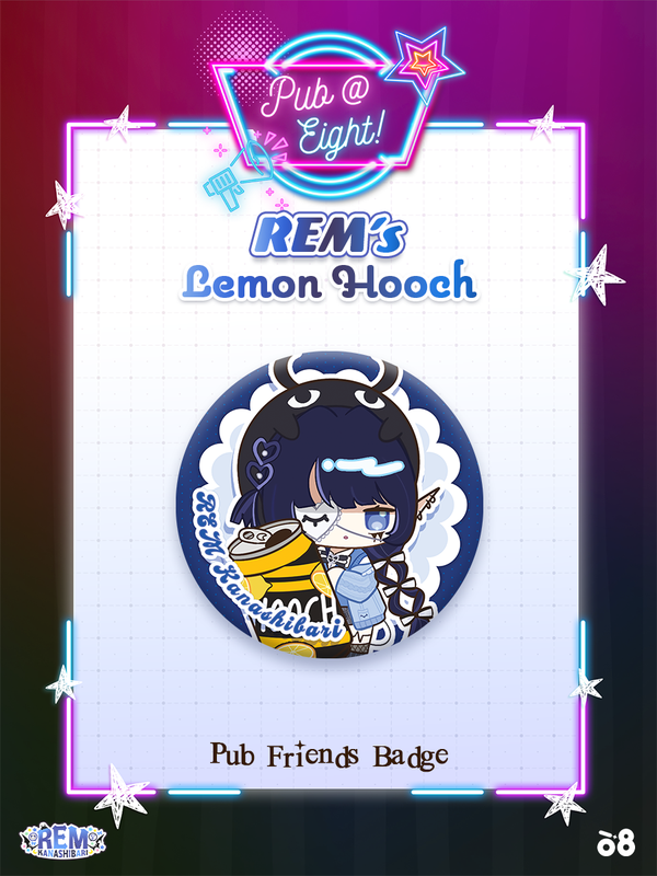 REM Pub@8 Can Badge